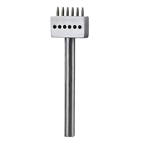 Demiawaking Lochstanzer für Leder, 4 mm, Lochabstand, 1,0 mm, rund, 6 Zinken Demiawaking Lochstanzer für Leder, 4 mm, Lochabstand, 1,0 mm, rund, 6 Zinken von Demiawaking