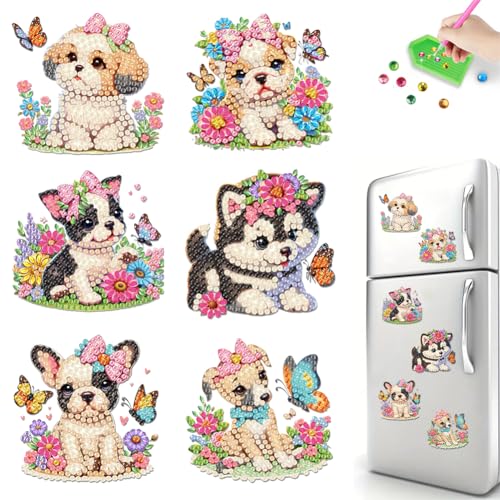 Diamond Painting Kühlschrank Magnete Osterdeko, Diamant Malerei Kühlschrankmagnet Aufkleber Osterhase Ostern Deko Osterhase, DIY Diamant Painting Aufkleber für Whiteboards, Auto, Briefkasten (M) von Demiawaking