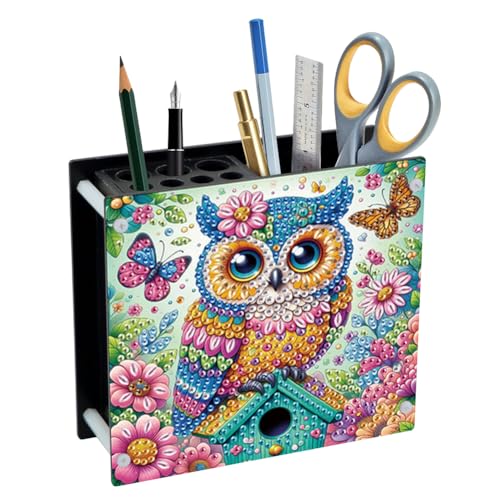Diamond Painting Stiftehalter DIY Diamant Malerei Schreibtisch Organizer Aufbewahrung Kreuzstich Handwerk Stifthalter Stiftetui für Büro Geburtstag Geschenk (03) von Demiawaking