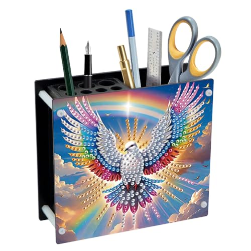 Diamond Painting Stiftehalter DIY Diamant Malerei Schreibtisch Organizer Aufbewahrung Kreuzstich Handwerk Stifthalter Stiftetui für Büro Geburtstag Geschenk (04) von Demiawaking