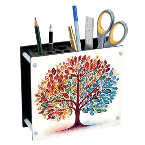 Diamond Painting Stiftehalter DIY Diamant Malerei Schreibtisch Organizer Aufbewahrung Kreuzstich Handwerk Stifthalter Stiftetui für Büro Geburtstag Geschenk (05) von Demiawaking
