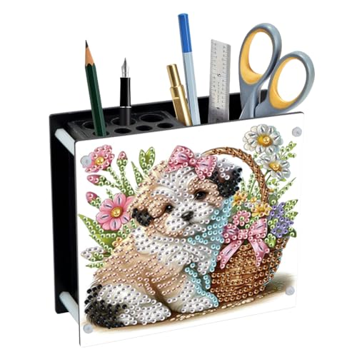 Diamond Painting Stiftehalter DIY Diamant Malerei Schreibtisch Organizer Aufbewahrung Kreuzstich Handwerk Stifthalter Stiftetui für Büro Geburtstag Geschenk (W) von Demiawaking