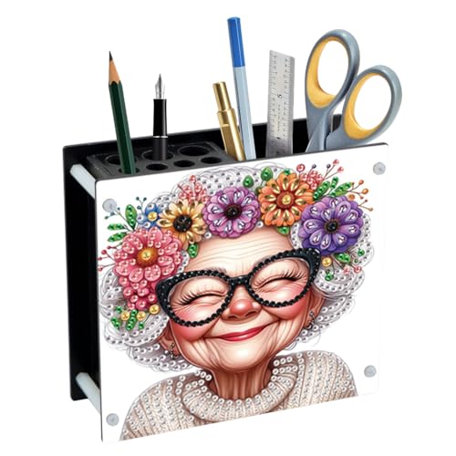 Diamond Painting Stiftehalter DIY Diamant Malerei Schreibtisch Organizer Aufbewahrung Kreuzstich Handwerk Stifthalter Stiftetui für Büro Geburtstag Geschenk (Z) von Demiawaking