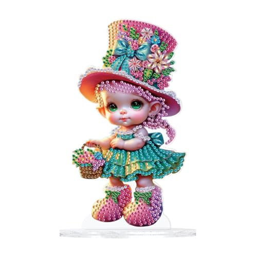Diamond Painting Tischdeko süße Mädchen Set, Kristall DIY Diamant Malerei Tisch Deko Mädchen Kit, Diamant Painting Kinder Erwachsene (B) von Demiawaking