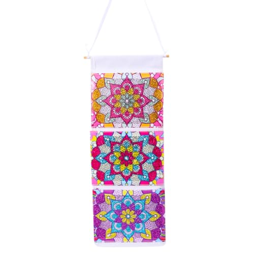 Schmetterling Diamond Painting Hängetasche speziell Bohrer Diamant Malerei Wand Organizer hängend Tür Aufbewahrungstasche für Schmuck, Kleinigkeiten, Kosmetik, Spielzeug (R) von Demiawaking