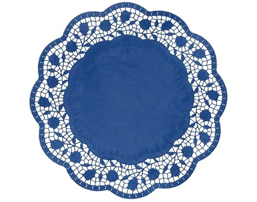 Demmler Tortenspitzen - Rund - Tortendekoration - Tortenunterlage - Ø 36 cm - Farbe: Blau - 30 Stück - Made in Germany von Demmler