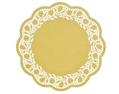 Demmler Tortenspitzen - Rund - Tortendekoration - Tortenunterlage - Ø 36 cm - Farbe: Buttercreme - 30 Stück - Made in Germany von Demmler