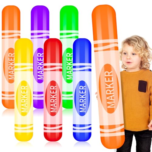 Riesiger aufblasbarer Marker-Ballon, 68 cm, für Schulanfang, aufblasbare Ballon-Dekorationen, groß, bunt, Marker-Set für den ersten Schultag, Klassenzimmer, Garten, Zimmer Riesiger aufblasbarer Marker-Ballon, 68 cm, für Schulanfang, aufblasbare Ballon-Dekorationen, groß, bunt, Marker-Set für den ersten Schultag, Klassenzimmer, Garten, Zimmer von Demonwer