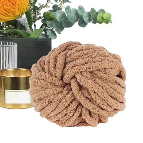 Demsyeq Chenille-Garn, weiches Samtgarn, 2,5 m, Weben, Basteln, Strickzubehör für Heimdekoration, Wurfkissen, Korb, Mütze, Haustierbett, Babykleidung, Decke von Demsyeq