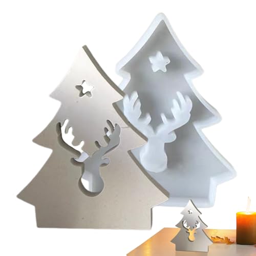Demsyeq Weihnachtsbaum-Form, Epoxid-Gussform für Weihnachtskerzenhalter, Kunstharz, Kerzenständer, Gießformen, Zement, Ornamente, Bastelbedarf, Gips Demsyeq Weihnachtsbaum-Form, Epoxid-Gussform für Weihnachtskerzenhalter, Kunstharz, Kerzenständer, Gießformen, Zement, Ornamente, Bastelbedarf, Gips von Demsyeq