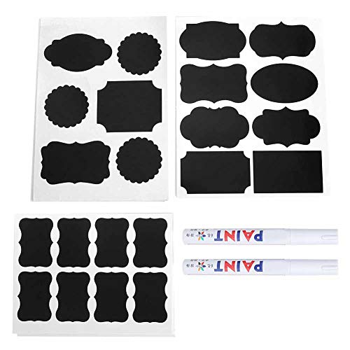 Denash 216pcs Wasserdichtes Etikett Aufkleber Set für Blumentöpfe, Gläser und Körbe mit 2 Weißen Kreidestiften von Denash
