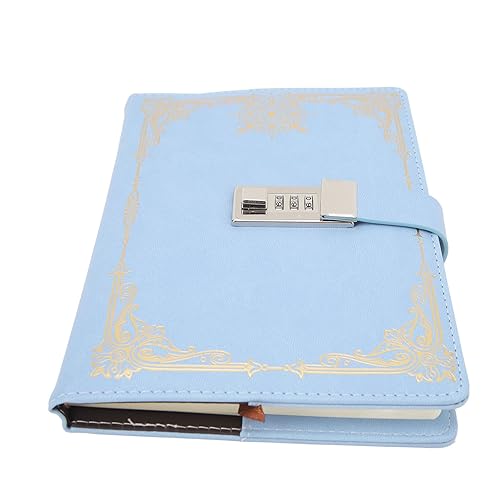 Denash A5 Notebook Retro Style Coded Lock Regeled Paper Journal für Schulbüroreisen, 1 Notizbuch für Schüler und Geschäftsleute, Pu Leder von Denash