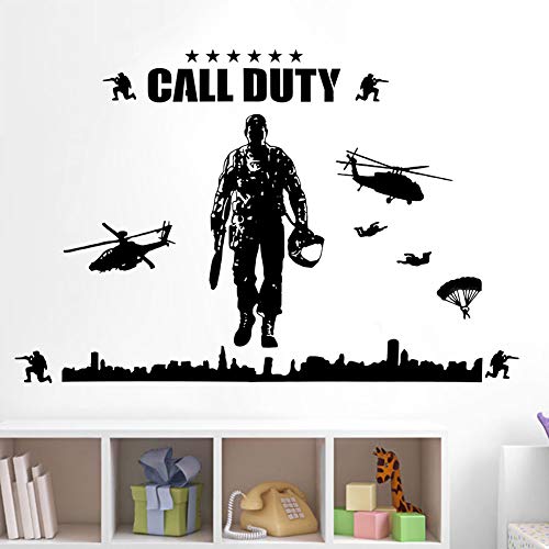 Denash DIY Soldier Muster Wandaufkleber Kleberdekoration für Schlafzimmer Haus, Wasserdichtes PVC -Material für Wohnzimmermöbel von Denash