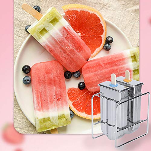 Denash Edelstahl -Eiscremeform -Set DIY ICE MAKER TOOM für Heimküche, Kit mit Deckel, Stöcken und Aufbewahrungsbeuteln Wiederverwendbar und Langlebig, Ideal für die Herstellung von Eis Am Stiel (2 Denash Edelstahl -Eiscremeform -Set DIY ICE MAKER TOOM für Heimküche, Kit mit Deckel, Stöcken und Aufbewahrungsbeuteln Wiederverwendbar und Langlebig, Ideal für die Herstellung von Eis Am Stiel (2 von Denash