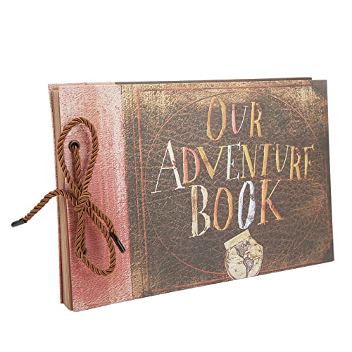 Denash Handgefertigte DIY Scrapbook Fotoalbum Set mit Farbenfrohen Stickes für Familienparty -Zeitreisen, Geprägte Briefabdeckung Design für Kreative Erinnerungen Sammler (Retro -Stilanzug) von Denash