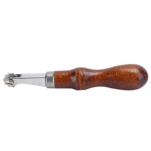 Denash Leder -DIY -Werkzeug Glatte Operation Leder Punch Werkzeug mit 4 Markierungsrädern, Langes Lebensdauer, Sehr Praktisch für Warenferien, Legierungsstahl + Holz von Denash