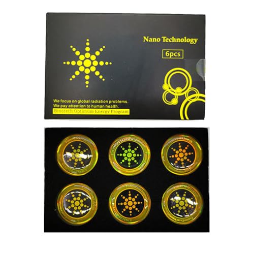 Denash Mobiltelefon Anti-Kratzer-Aufkleber Reduziert Neutralisierende EMF-Aufkleber auf 95% 6PCs für Haushaltsgeräte (GOLD) von Denash