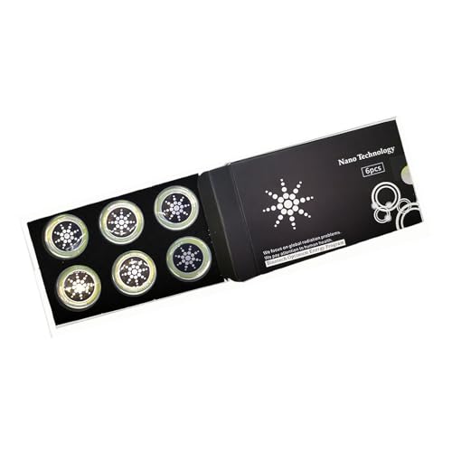 Denash Mobiltelefon Anti-Kratzer-Aufkleber Reduziert Neutralisierende EMF-Aufkleber auf 95% 6PCs für Haushaltsgeräte (SILVER) von Denash