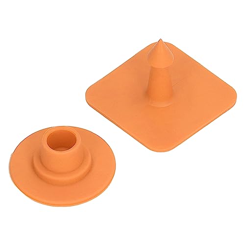 Denash Quadratische Vieh -Ohr -Tag Marker für Schweine, Easy Record Identification Ohrring Tag, 100 PCs Rinderohrring, Polyurethanmaterial (ORANGE) von Denash
