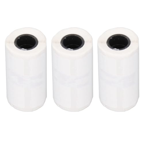 Denash Self Adhäsive Wärmepapier Rollen Klar Drucken Einfaches Schälen für Kleine Geschäftsbüros, 3 Rollen Weißer Wärmeem Erhalt Papier für das Handwerk von Umschlägen (L1S-50 * 15) von Denash