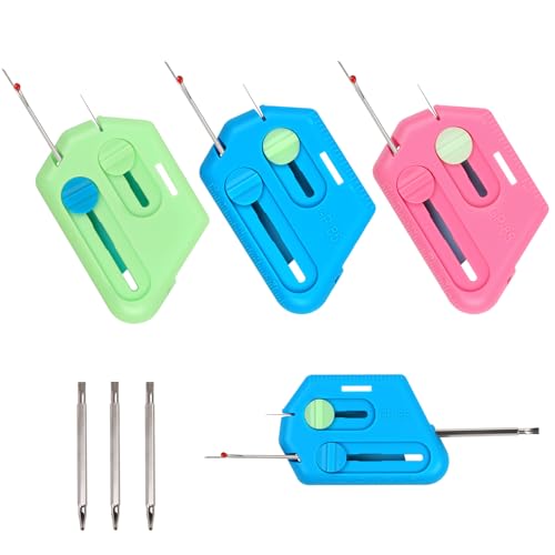 Dengthrive Magnetische Nahtführung für Nähmaschinen: 3 Stück 4 in 1 Magnetische Nahtführung mit Nahttrenner Needle Threader und 3 Stück Schraubendreher Nähmaschinen Zubehör Geschenke Nähbegeisterte von Dengthrive