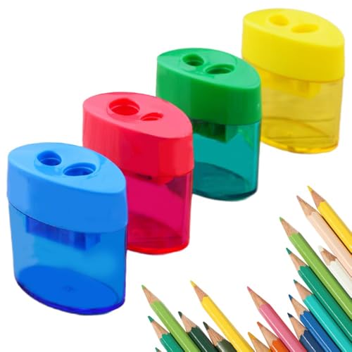 4 Stück Anspitzer mit Behälter Spitzer mit Dose Ergonomischer Klein Bleistiftspitzer Dosenspitzer Dicke und dünne Stifte Bleistiftschneider und Manueller Pencil Sharpener für Schule Büro (A-4PCS) 4 Stück Anspitzer mit Behälter Spitzer mit Dose Ergonomischer Klein Bleistiftspitzer Dosenspitzer Dicke und dünne Stifte Bleistiftschneider und Manueller Pencil Sharpener für Schule Büro (A-4PCS) von Denxahao