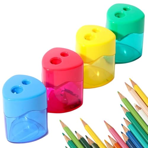 4 Stück Anspitzer mit Behälter Spitzer mit Dose Ergonomischer Klein Bleistiftspitzer Dosenspitzer Dicke und dünne Stifte Bleistiftschneider und Manueller Pencil Sharpener für Schule Büro (B-4PCS) 4 Stück Anspitzer mit Behälter Spitzer mit Dose Ergonomischer Klein Bleistiftspitzer Dosenspitzer Dicke und dünne Stifte Bleistiftschneider und Manueller Pencil Sharpener für Schule Büro (B-4PCS) von Denxahao