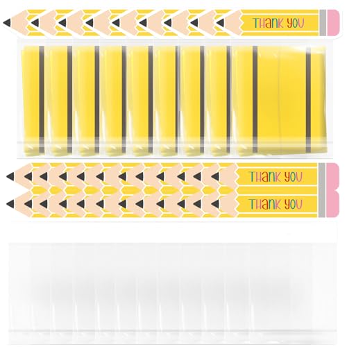 12 Sets für Lehrer, Geschenk für Lehrer, inklusive 68,6 cm Bleistiftballons, Bleistift, Dankeskarten, Plastiktüten, Mini-Heftgerät für Schulanfang, Klassenzimmer, Garten, Zimmer 12 Sets für Lehrer, Geschenk für Lehrer, inklusive 68,6 cm Bleistiftballons, Bleistift, Dankeskarten, Plastiktüten, Mini-Heftgerät für Schulanfang, Klassenzimmer, Garten, Zimmer von Denylo pro