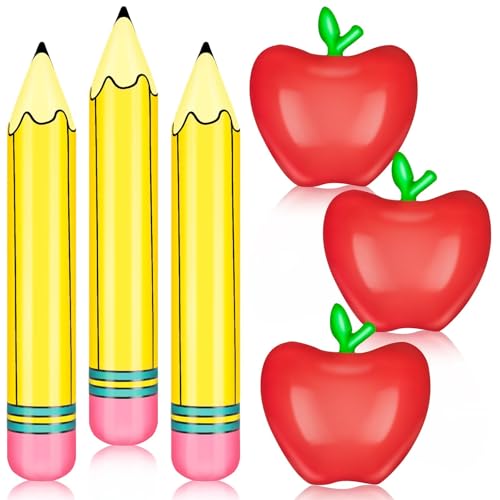 6-teiliges Ballon-Set für den Schulanfang, inklusive Penclis-Ballon, Apfel-Ballons für den Schulanfang, Party-Dekoration, Abschlussfeier, Klassenzimmer, Garten, Zimmer, Geburtstagsparty-Dekorationen 6-teiliges Ballon-Set für den Schulanfang, inklusive Penclis-Ballon, Apfel-Ballons für den Schulanfang, Party-Dekoration, Abschlussfeier, Klassenzimmer, Garten, Zimmer, Geburtstagsparty-Dekorationen von Denylo pro