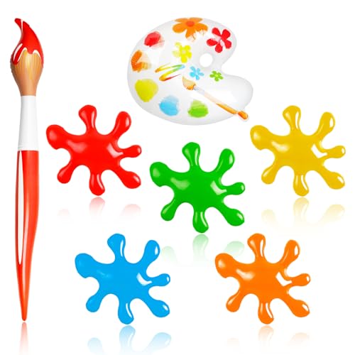7-teiliges buntes Party-Dekorationsset mit aufblasbaren Pinseln, Luftballons, großen Farbspritzern, Ballons, Farbpalette, Ballon-Requisiten-Set für Kunst, Malerei, Schulanfang, Partygeschenk von Denylo pro