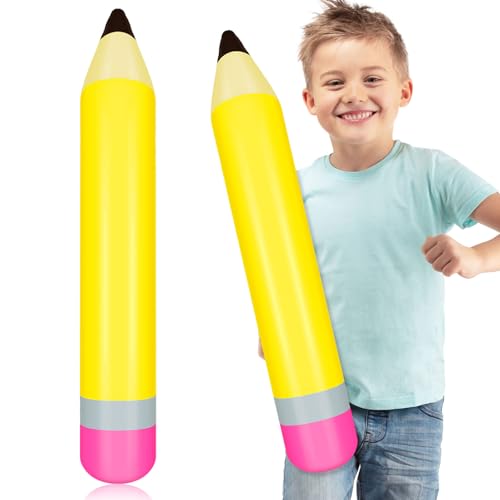 Aufblasbare Bleistifte, Luftballons, 68,6 cm, für den Schulanfang, Partydekoration, Abschlussfeier, Klassenzimmer, Garten, Zimmer, Geburtstagsfeier, Dekorationen von Denylo pro