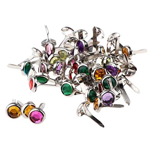 Deolven Mini Brads,100 Pack Mischfarbe Brads Rund Rundkopf Metall Papier Handwerk Befestigungen für Cardmaking Scrapbooking Deolven Mini Brads,100 Pack Mischfarbe Brads Rund Rundkopf Metall Papier Handwerk Befestigungen für Cardmaking Scrapbooking von Deolven