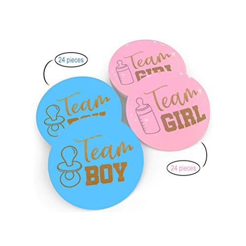 Geschlecht Offenbaren Aufkleber,48 Stücke Gender Reveal Babyaufkleber mit Goldenen Glitzer Buchstaben Babyparty Etiketten für Babyparty Dekorationen Geschlecht Offenbaren Aufkleber,48 Stücke Gender Reveal Babyaufkleber mit Goldenen Glitzer Buchstaben Babyparty Etiketten für Babyparty Dekorationen von Deolven