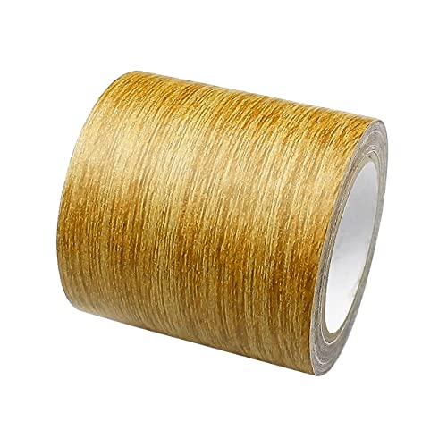 Klebeband Holzoptik, Selbstklebend Holzmaserung Panzertape für Weichsockelleiste Sockelleiste und Laminat Reparaturband für Holz Boden Möbel Türen Bordüre Wände Tapeten(Gold Eiche Textur 5,7cmx4,57m) von Deolven