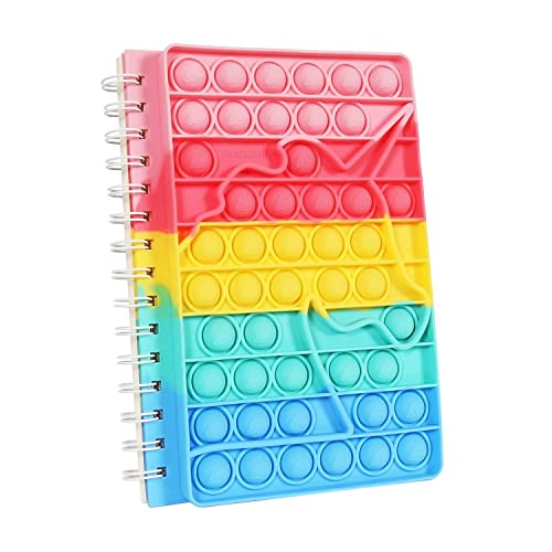 Pop Fidget Notizbuch, A5 Bubble Notizbücher Pop Rainbow It Notebook Poppet Anti Stress Popet Tagebuch, für Studenten, Büro, Zuhause, Schule, Regenbogen Einhorn, 50 Seiten Pop Fidget Notizbuch, A5 Bubble Notizbücher Pop Rainbow It Notebook Poppet Anti Stress Popet Tagebuch, für Studenten, Büro, Zuhause, Schule, Regenbogen Einhorn, 50 Seiten von Deolven