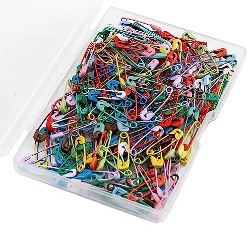 Sicherheitsnadeln Klein, 250 Pcs Bunt Mini Sicherheitsnadel, 19mm Kleine Safety Pins für Stricken Basteln DIY Nähen Kleidung Broschennadel Zubehör von Deolven