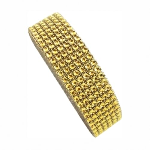 Strassband zum Aufnähen, 6 Reihen 9m Strasssteine Dekoband, Diamant Deko Bänder, Rhinestones Pailettenband Glitzersteine Schleifenband für Hochzeit Geburtstag Kunstwerke Bastelarbeiten Gold Strassband zum Aufnähen, 6 Reihen 9m Strasssteine Dekoband, Diamant Deko Bänder, Rhinestones Pailettenband Glitzersteine Schleifenband für Hochzeit Geburtstag Kunstwerke Bastelarbeiten Gold von Deolven