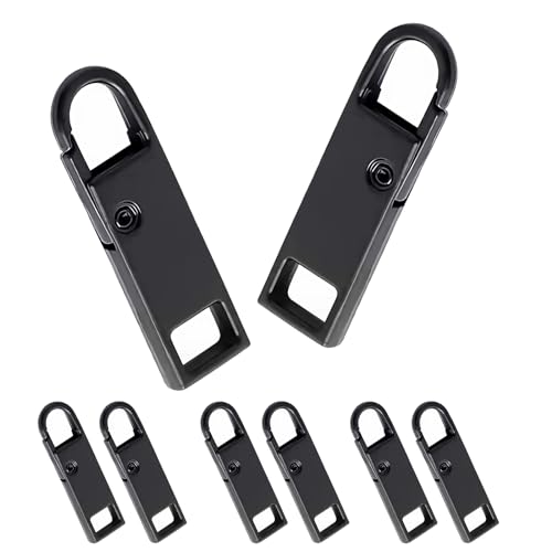 Deoward Reißverschluss Zipper Metall Ersatz Reisverschluss Reparatur Anhänger für Koffer, Gepäck, Rucksäcke, Jacken, Geldbörsen, Handtaschen, Jeans (6 Stück) von Deoward
