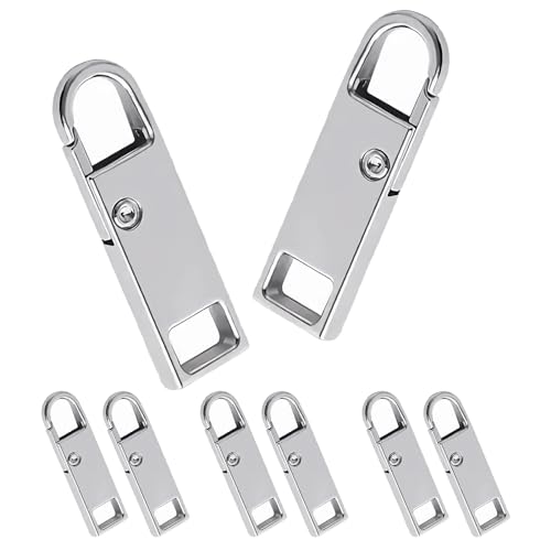Deoward Reißverschluss Zipper Metall Ersatz Reisverschluss Reparatur Anhänger für Koffer, Gepäck, Rucksäcke, Jacken, Geldbörsen, Handtaschen, Jeans (6 Stück) von Deoward