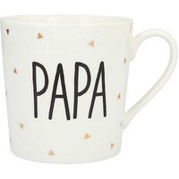 DEPESCHE Kaffeebecher mit Aufschrift: Papa weiß/gold 0,3 l, 1 St. von Depesche