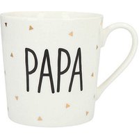 DEPESCHE Kaffeebecher mit Aufschrift: Papa weiß/gold 0,3 l von Depesche
