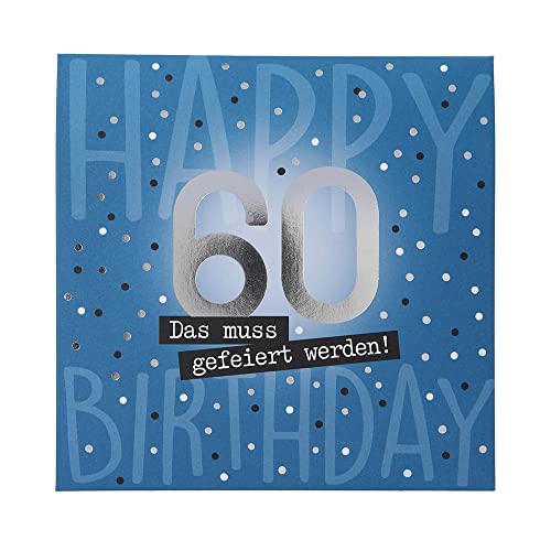Depesche 0011694-010 Pop-up Glückwunschkarte zum 60. Geburtstag, Klappkarte mit Musik, Lichtelementen und einem originellen Spruch, Geburtstagskarte inkl. Umschlag, Format 15,5 x 15,5 cm Depesche 0011694-010 Pop-up Glückwunschkarte zum 60. Geburtstag, Klappkarte mit Musik, Lichtelementen und einem originellen Spruch, Geburtstagskarte inkl. Umschlag, Format 15,5 x 15,5 cm von Depesche