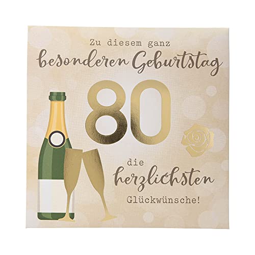 Depesche 0011694-012 Pop-up Glückwunschkarte zum 80. Geburtstag, Klappkarte mit Musik, Lichtelementen und einem originellen Spruch, Geburtstagskarte inkl. Umschlag, Format 15,5 x 15,5 cm Depesche 0011694-012 Pop-up Glückwunschkarte zum 80. Geburtstag, Klappkarte mit Musik, Lichtelementen und einem originellen Spruch, Geburtstagskarte inkl. Umschlag, Format 15,5 x 15,5 cm von Depesche