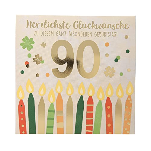 Depesche 0011694-013 Pop-up Glückwunschkarte zum 90. Geburtstag Klappkarte mit Musik, Lichtelementen und einem originellen Spruch, Geburtstagskarte inkl. Umschlag, Format 15,5 x 15,5 cm, mehrfarbig Depesche 0011694-013 Pop-up Glückwunschkarte zum 90. Geburtstag Klappkarte mit Musik, Lichtelementen und einem originellen Spruch, Geburtstagskarte inkl. Umschlag, Format 15,5 x 15,5 cm, mehrfarbig von Depesche