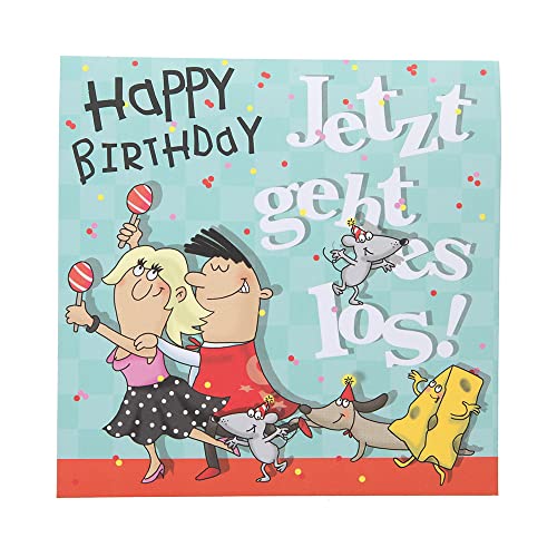 Depesche 0011694-037 Pop-up Glückwunschkarte zum Geburtstag, Klappkarte mit Musik, Lichtelementen und einem originellen Spruch, Geburtstagskarte inkl. Umschlag, Format 15,5 x 15,5 cm von Depesche