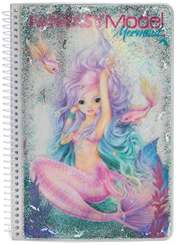 Depesche 10472 TOPModel Fantasy - Malbuch Mermaid, Ausmal-Buch im Meerjungfrauen-Design, 80 Seiten, inkl. Sticker, ca. 17 x 23,5 x 1,5 cm von Depesche