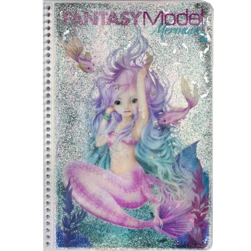 Depesche 10472 TOPModel Fantasy - Malbuch Mermaid, Ausmal-Buch im Meerjungfrauen-Design, 80 Seiten, inkl. Sticker, ca. 17 x 23,5 x 1,5 cm von Depesche