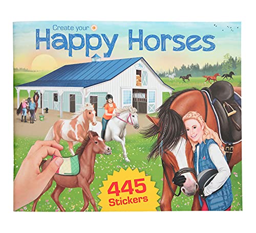 Depesche 11584 Sticker-Album "Create your Happy Horses", Sticker-Heft für Pferde-Fans mit 24 Seiten und 445 Stickern zum Verzieren, ca. 24,5 x 30 x 0,7 cm groß Depesche 11584 Sticker-Album "Create your Happy Horses", Sticker-Heft für Pferde-Fans mit 24 Seiten und 445 Stickern zum Verzieren, ca. 24,5 x 30 x 0,7 cm groß von Depesche