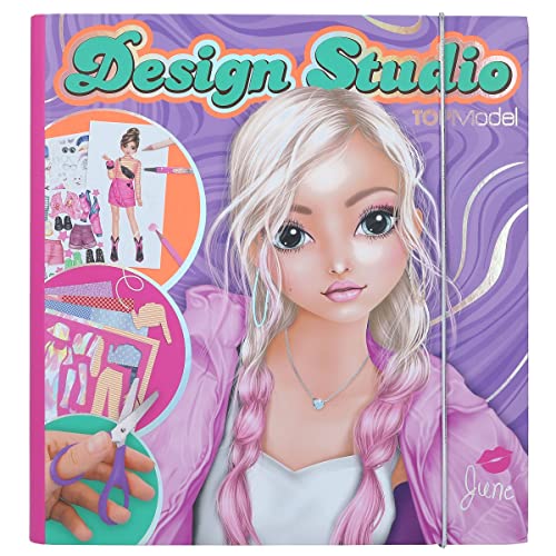 Depesche 12045 Create your TOPModel Design Studio - Malbuch Set mit 30 Seiten zum Designen von Fashion-Outfits, Mal-Heft mit Stickerbogen uvm. von Depesche