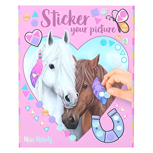 Depesche 12068 Miss Melody Sticker Your Picture - Stickerbuch mit 25 Seiten voller Pferde-Motive zum Ergänzen, inklusive 10 Aufkleber-Bogen von Depesche